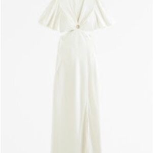 Abercrombie Angel Sleeve O-Ring Cutout Gown